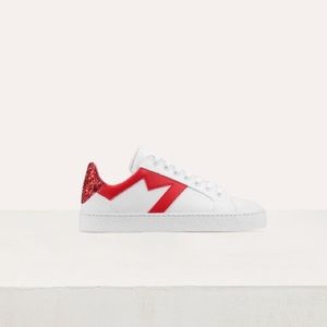 Brand new Maje white and red sneakers size 7